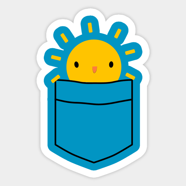 Pocket Full Of Sunshine t-shirt Sticker by happinessinatee